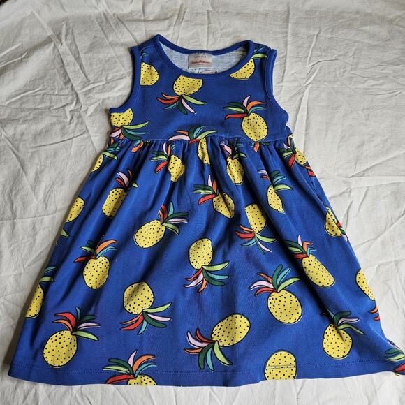 Hanna Andersson Other - Hanna Andersson Dress size 4 Pineapple Tank Summer Blue Yellow Cotton